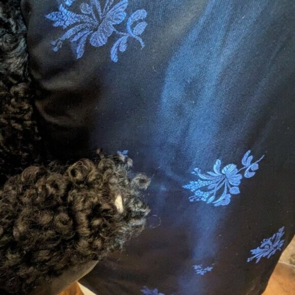 Vintage mid century Reversible Persian lamb, mink and silk coat Size 12 L - Picture 7 of 15